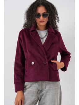 Kaşe Bordo Ceket