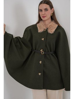 Kemerli Kaşe Haki Panço