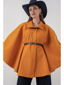 Kemerli Kaşe Hardal Panço