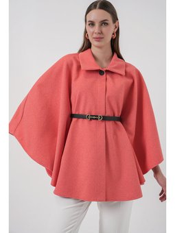 Kemerli Kaşe Somon Panço