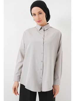 Oversize Basic A.gri Gömlek