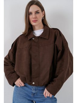 Oversize Süet T. Kahverengi Ceket