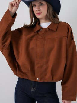 Oversize Süet Y.kiremit Ceket