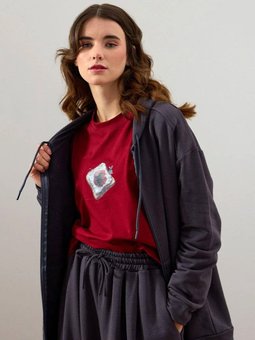 İplik Basic Antrasit Hırka