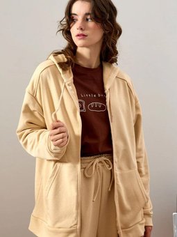 İplik Basic Bej Hırka