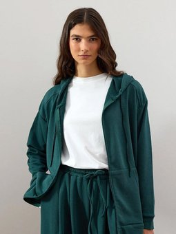 İplik Basic Zümrüt Yeşili Hırka