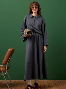 İplik Polo Yaka Body & Etek Antrasit Takım