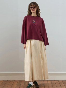 Pile Detay Tereyağ Sarısı Etek