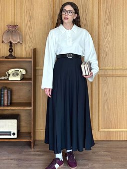 Poliviskon Kolej Lacivert Etek