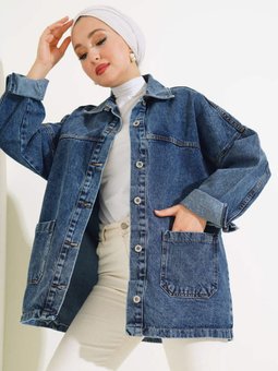 Denim Koyu Mavi Ceket