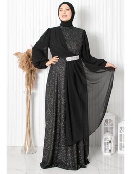 Şehrazat Abiye Elbise Siyah