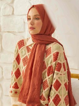 Bambu Bakır Rengi Şal