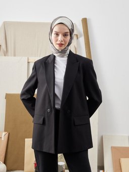 Color Mıx Desen Pamuk İpek Gri Eşarp