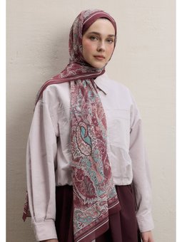 Dark Bohemy Desen İpek Krep Şal Gülkurusu
