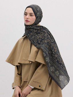 Irene Desen İndigo Şal