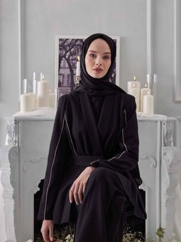 Janjanlı Siyah Şal