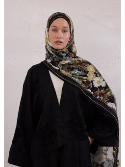 Jasmıne Joy Desen Rami Siyah Şal