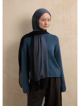 Modal Degrade Füme Şal Siyah
