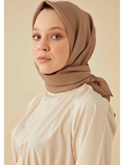 Pamuk İpek Eşarp Fındık Kabuğu