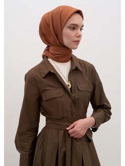 Pamuk Viskon Eşarp Bakır