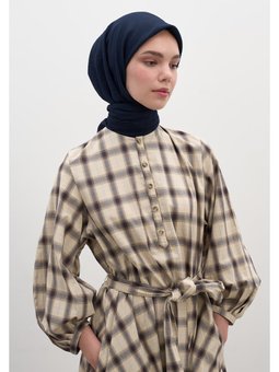 Pamuk Viskon Lacivert Eşarp