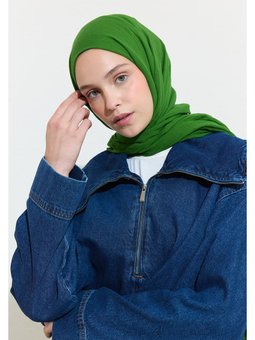 Pamuklu Keten Şal Green Juıce