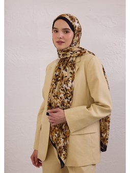 Sunflower Desen Rami Siyah Şal