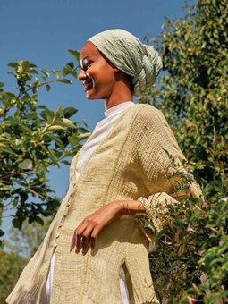 Vual Crash Pastel Yeşil Şal