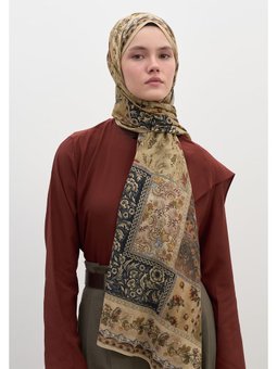 Wıld And Pure Desen Şal Toprak