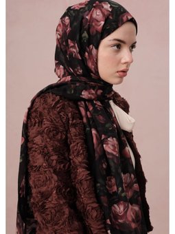 Wıld Rose Desen Vual Şal Gülkurusu