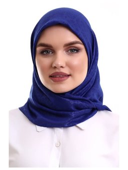 Lacivert Kofra Desenli Baş Örtü