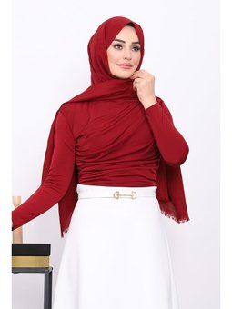 Bordo Önü Drapeli Sandy Bluz