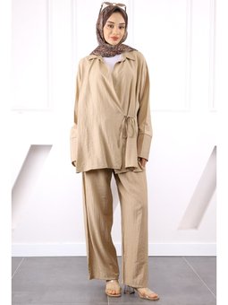 Vizon Kimono Modal Pantolonlu Takım