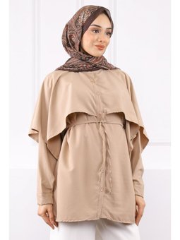 Vizon Pelerin Detaylı Hakim Yaka Gömlek