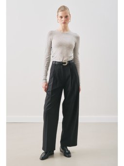 Classıc Pileli Siyah Pantolon