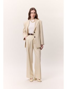 Geniş Paçalı Palazzo Vanilya Pantolon
