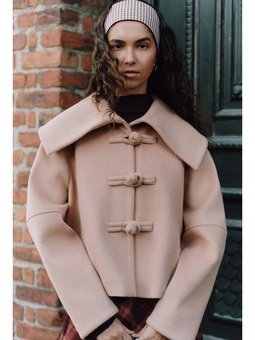 Isabel Kısa Kaşe Bej Ceket