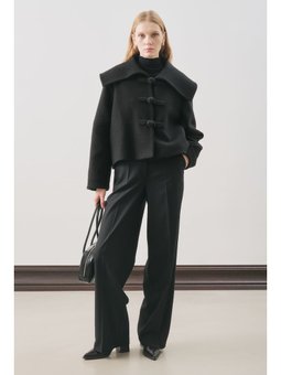 Isabel Kısa Kaşe Siyah Ceket