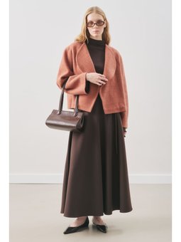 Kemer Detaylı Kloş Acı Kahve Etek