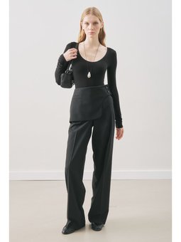 Klasik Kesim Kumaş Siyah Pantolon