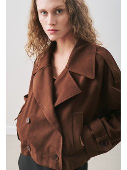 Süet Trenç Kahverengi Ceket