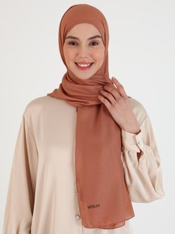 Kristal Krep Kahverengi Şal