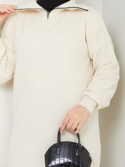 Yeni Sezon Fitilli Bogazlı Triko Tunik