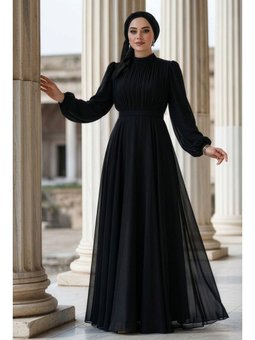 Drape Detaylı Siyah 51072s