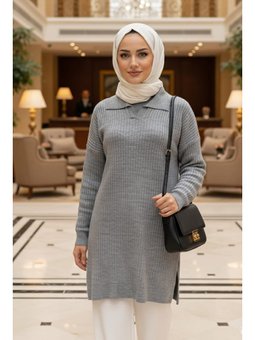 Fitilli Gri Triko Tunik 65903gr