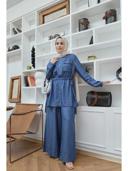 Tensel Takım Koyu Mavi