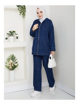 Pantolonlu İkili Salaş Kot Takım
