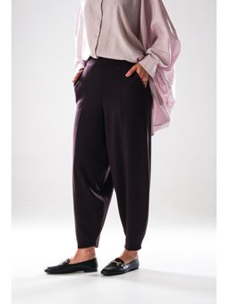 2281_ Beli Lastikli Cepli Harem Şalvar Pantolon – Rahat Kalıp Günlük Alt Giyim