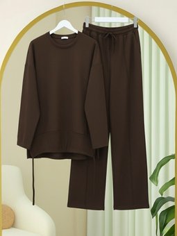 Eteği Bağcıklı Arkası Uzun Oysho Kahve Takım