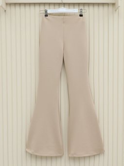 İspanyol Paça Scuba Bej Pantolon